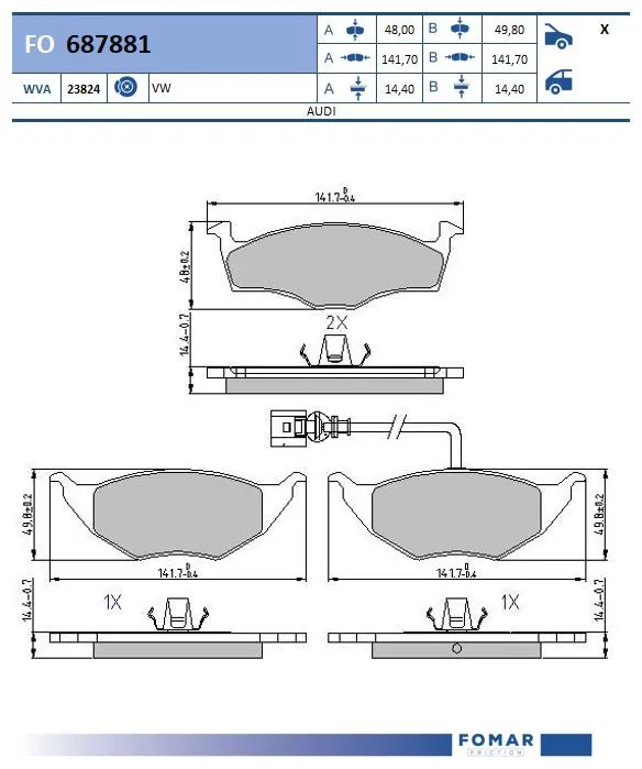 Brake Pad Set, disc brake